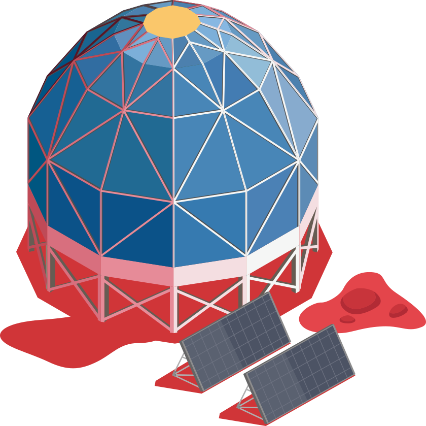 Illustration of the ISTIO-Dome hab layout